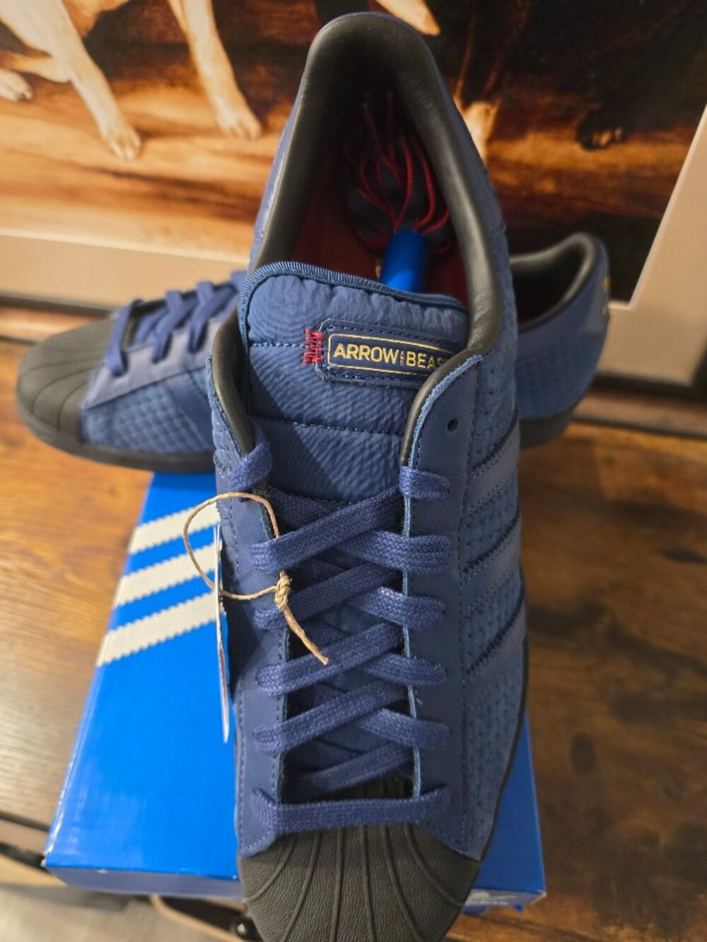 adidas Originals SUPERSTAR X A&B MEN'S SHOES JS2594 Night Marine Size 10 US NEW